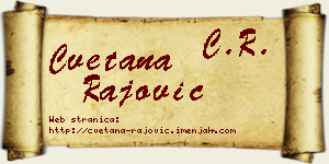 Cvetana Rajović vizit kartica